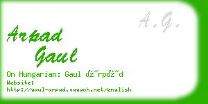 arpad gaul business card